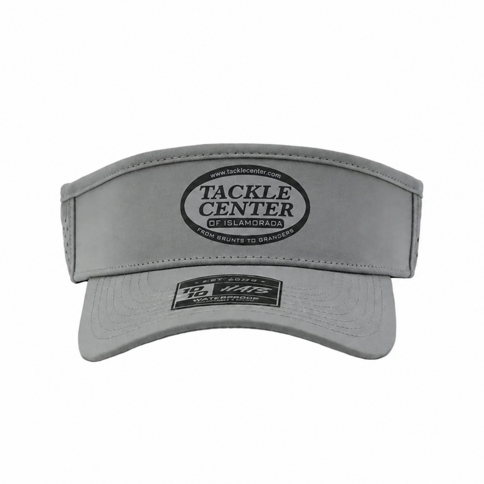 10/10 Tackle Center Dry-Fit Performance Visor - Gray / Gray Logo