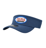 10/10 Tackle Center Dry-Fit Performance Visor - Blue / Red Logo