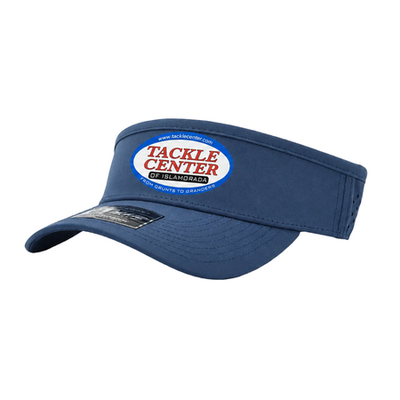 10/10 Tackle Center Dry-Fit Performance Visor - Blue / Red Logo