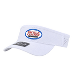10/10 Tackle Center Dry-Fit Performance Visor - White / Regular Logo
