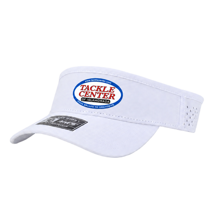 10/10 Tackle Center Dry-Fit Performance Visor - White / Regular Logo