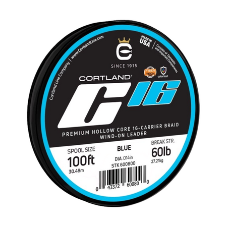 C16 White Wind-On Leader Material - 100 Feet
