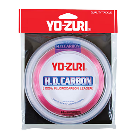 Yo-Zuri H.D. Carbon Fluorocarbon Leader - Disappearing Pink - 100 Yards