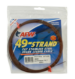 AFW 49-Strand Stainless Steel Shark Leader Cable, Camo, 30 ft.