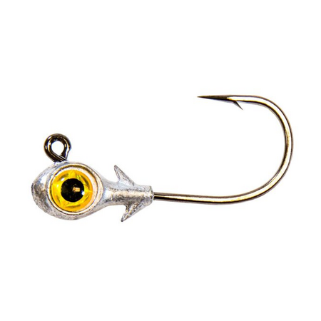 TEFH18-04PK3 Trout Eye Finesse Jigheads 1/8 oz Gold 3 Pack