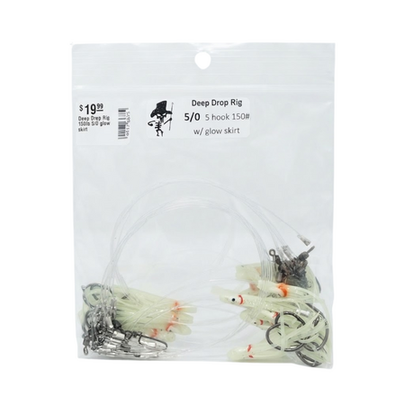 Peg Leg Deep Drop Rigs with Glow Skirt