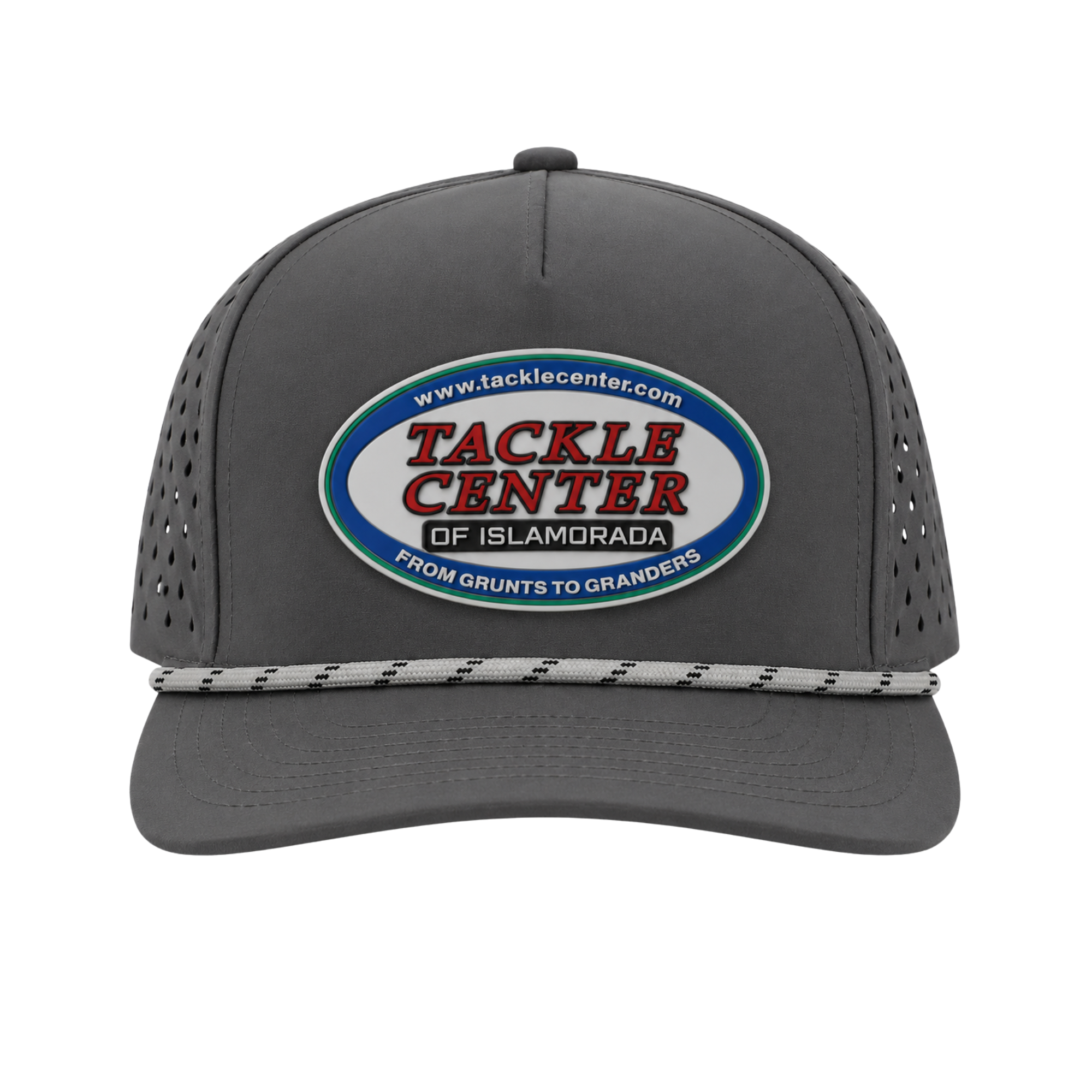 Tackle Center Dry Fit 5-Panel Rope Hat - Dark Gray