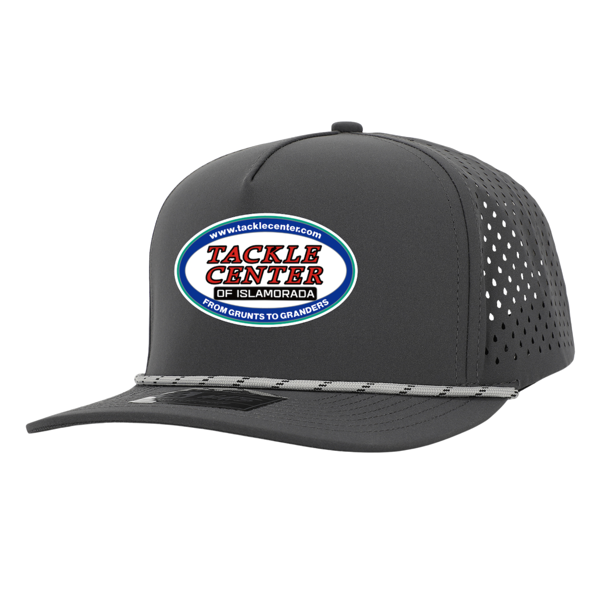 Tackle Center Dry Fit 5-Panel Rope Hat - Dark Gray
