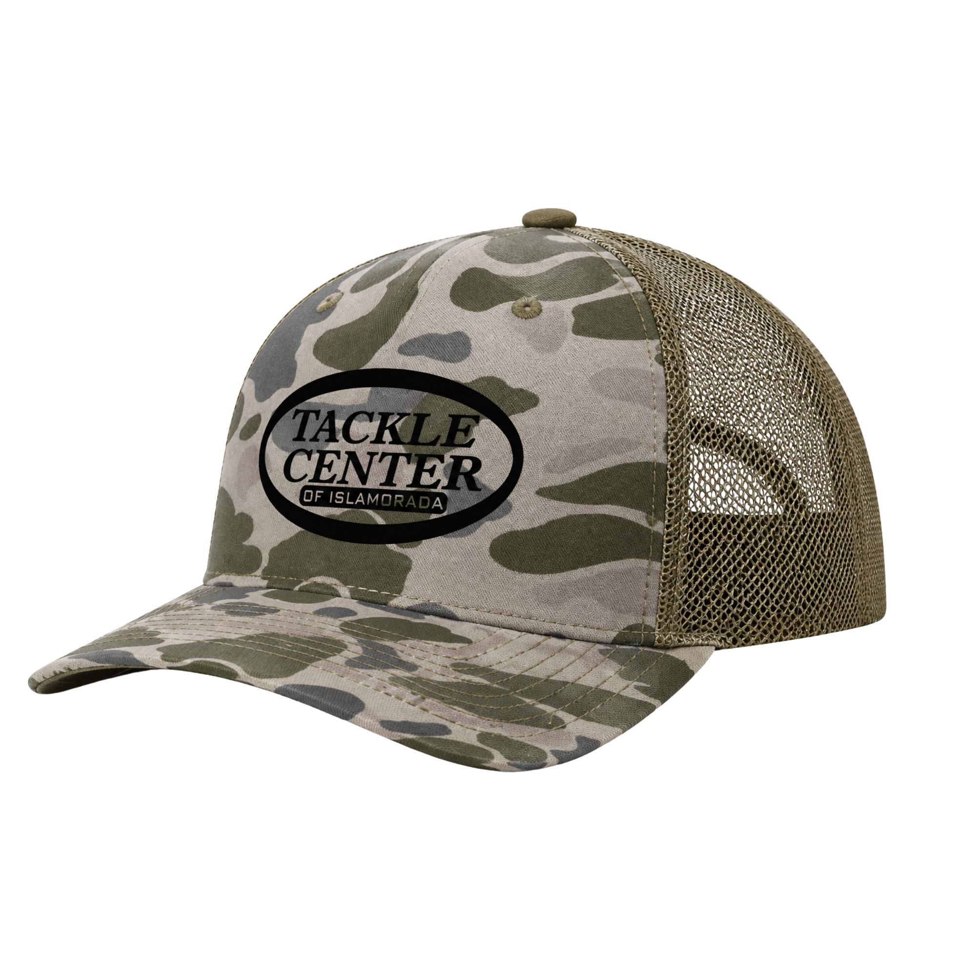Tackle Center Mesh Trucker Hat - Green Duck Camo