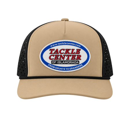 Tackle Center Dry Fit 5-Panel Rope Hat - Tan/Black