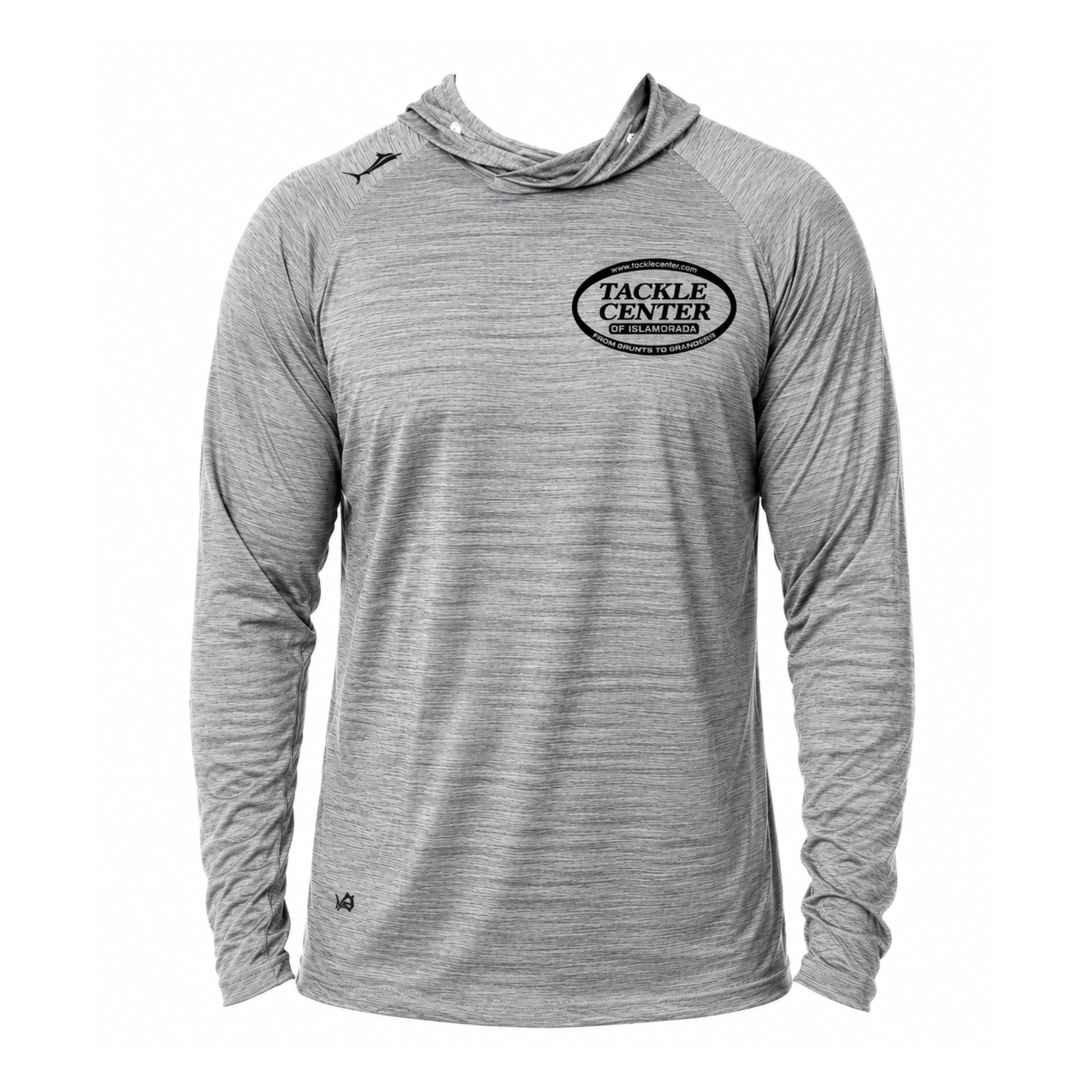 Billfish Gear Long Sleeve Hooded Performance Shirt - Gray