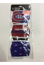 MONTREAL CANADIENS YOUTH FACE MASK COVERINGS 3 PACK