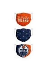 EDMONTON OILERS YOUTH FACE MASK COVERINGS 3 PACK