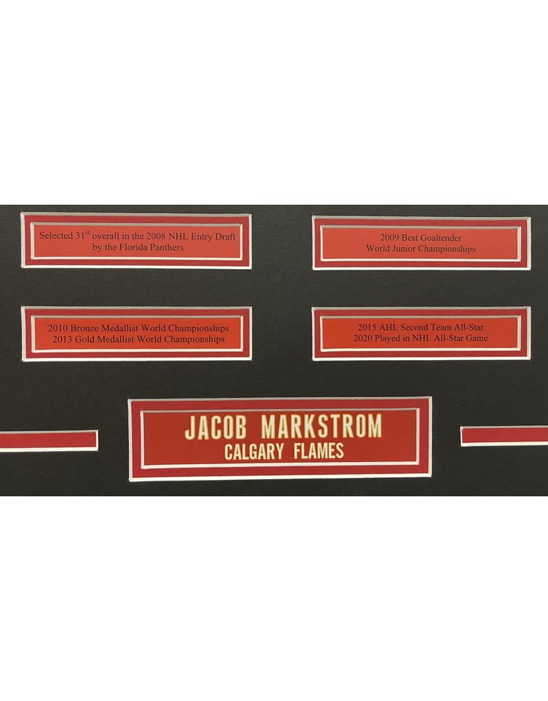 JACOB MARKSTROM 16X20 FRAMED LIMITED EDITION #/100 - CALGARY FLAMES