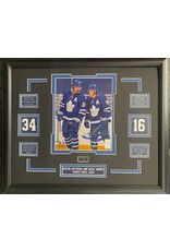 AUSTON MATTHEWS AND MITCH MARNER 16X20 FRAMED LIMITED EDITION #/100 - TORONTO MAPLE LEAFS