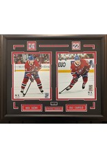 NICK SUZUKI AND COLE CAUFIELD 16X20 FRAMED LIMITED EDITION #/50 - MONTREAL CANADIENS