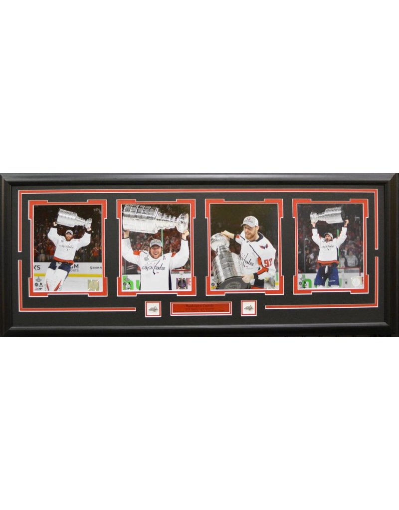 WASHINGTON CAPITALS 2018 STANLEY CUP CHAMPIONS - 4 PHOTO 16X42 FRAME