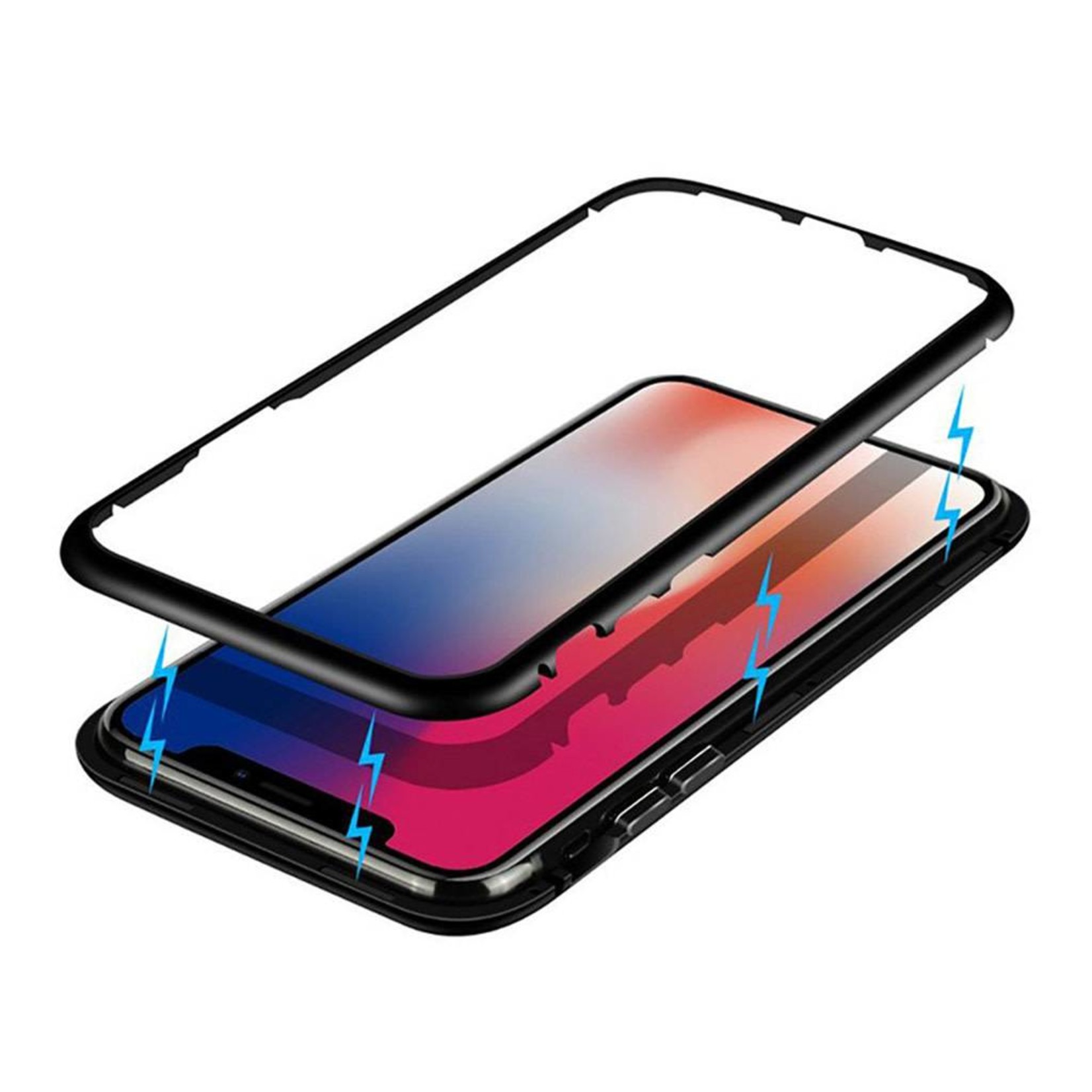 360 Magnetic Metal Flip Case for iPhone X / XS