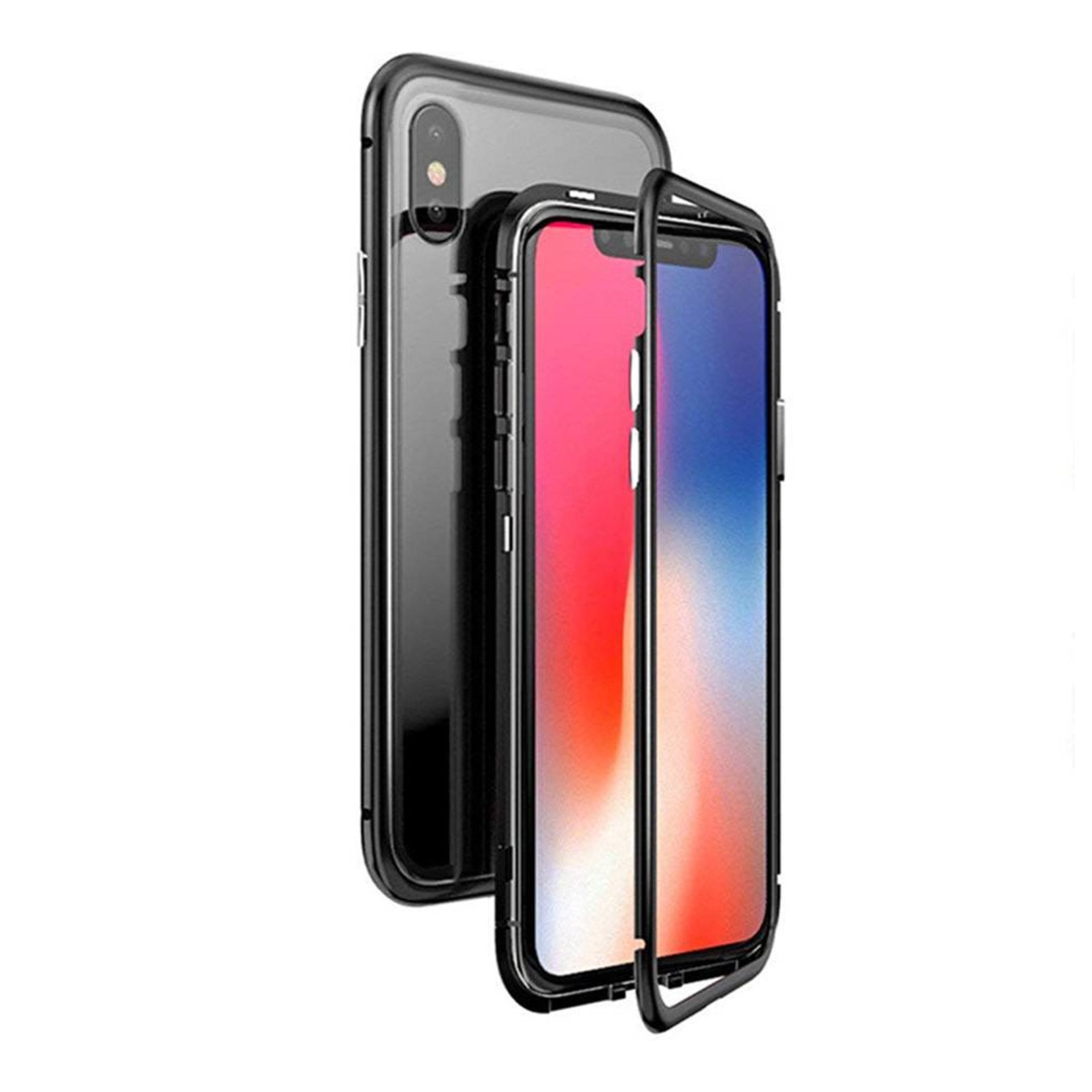 360 Magnetic Metal Flip Case for iPhone X / XS