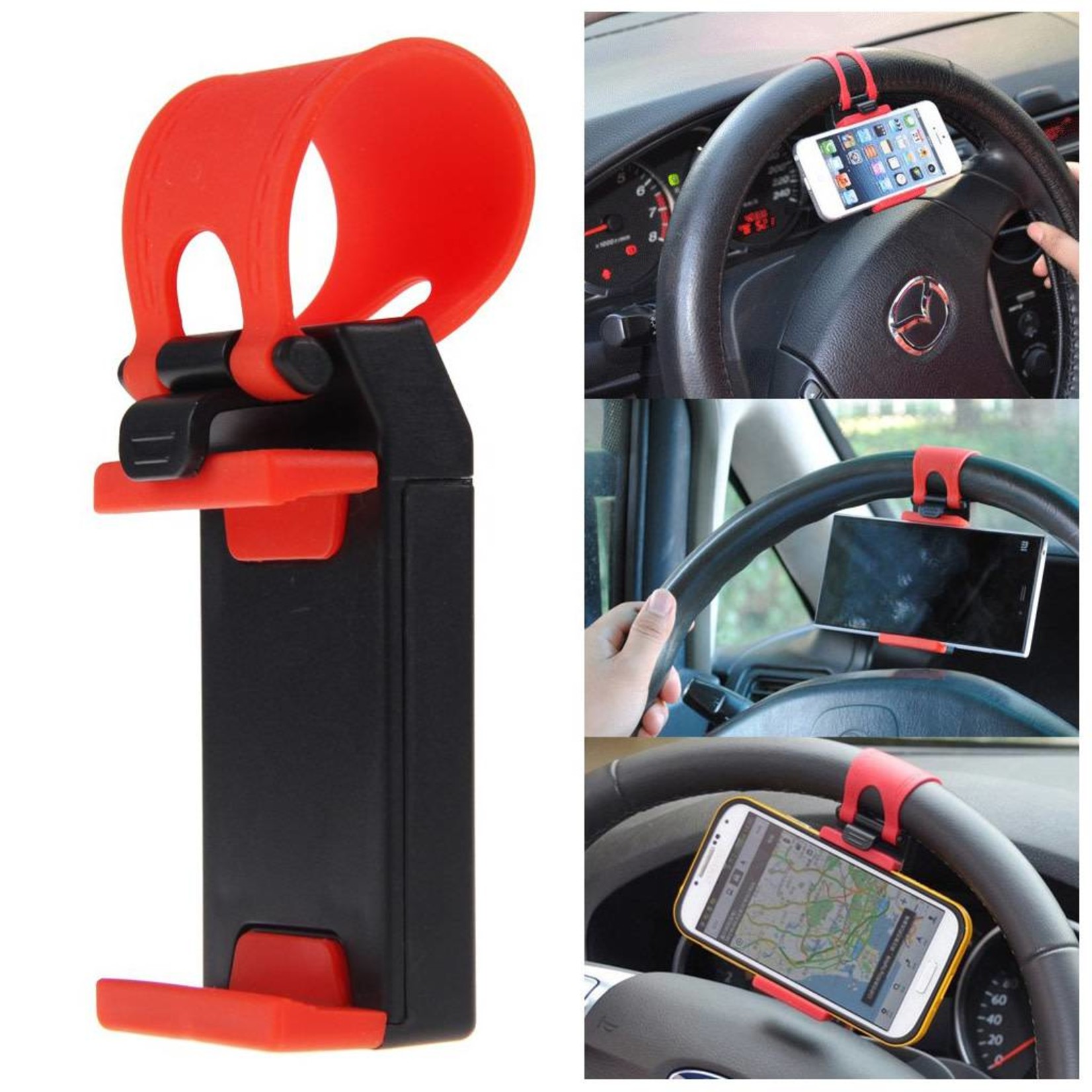 Steering Wheel Rubber Band Holder/Clip Car Mount G Wireless