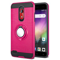 PC TPU Embossed Line Design Case with Magnetic Ring for Coolpad Legacy Go / Illumina