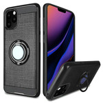 PC TPU Embossed Line Design Case with Magnetic Ring for iPhone 11 Pro Max