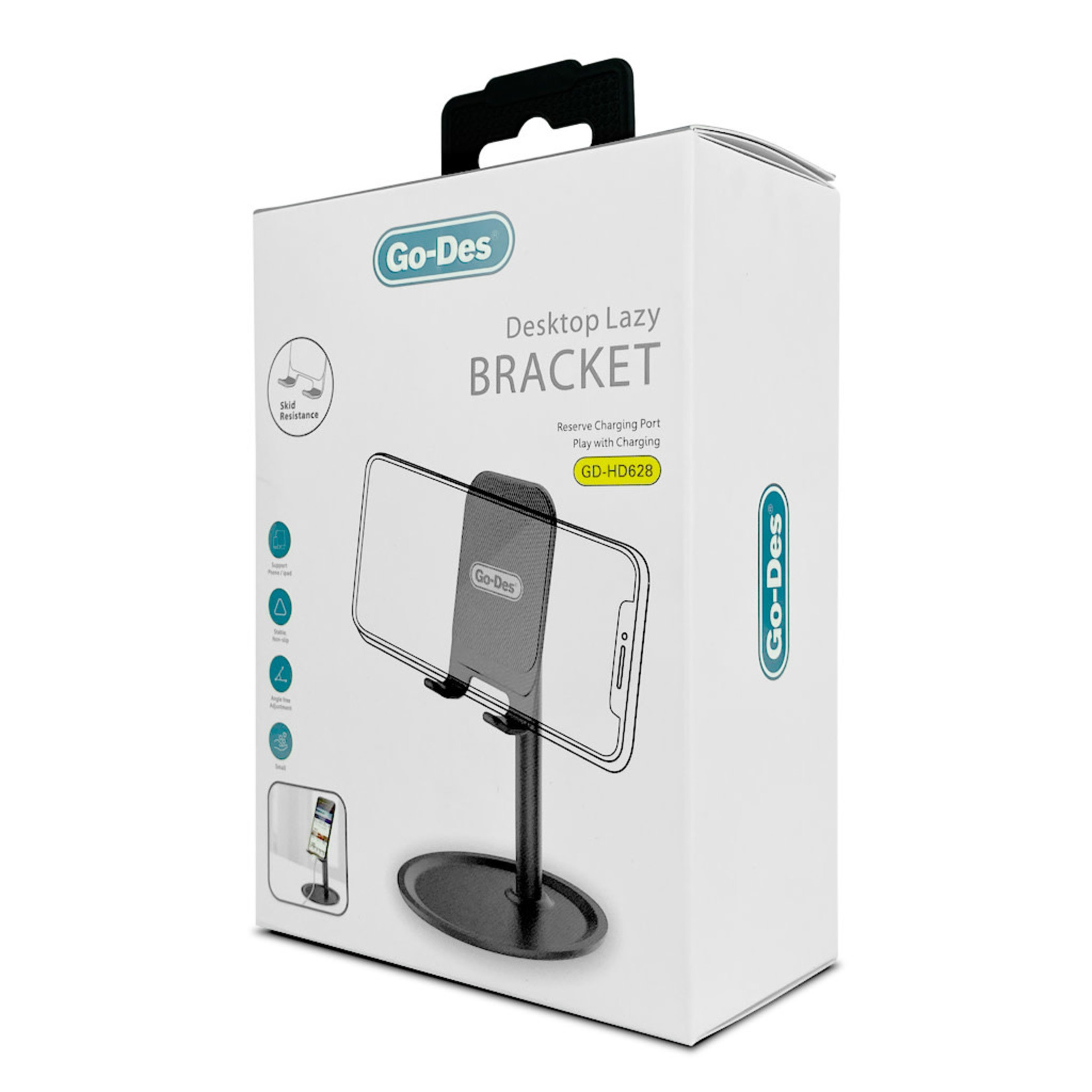 Go-Des Desktop Lazy Bracket Phone Stand / Mount (HD628)