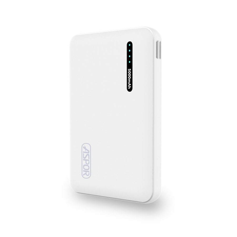 ASPOR | 5,000 mAh Power Bank with USB and Type C Ports (A355)