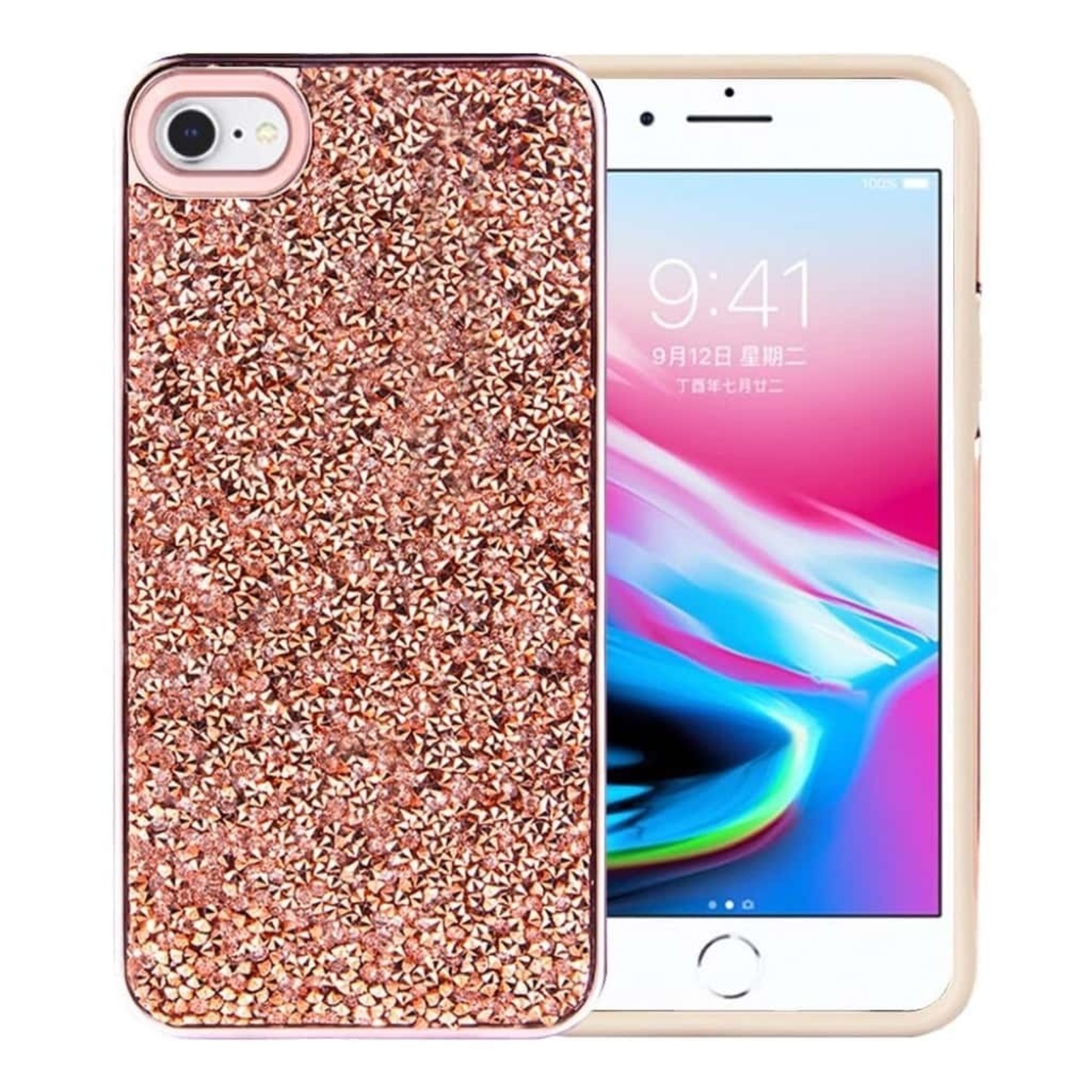 Hybrid PC TPU Deluxe Glitter Diamond Electroplated Case for iPhone SE (2020) / 8 / 7 / 6