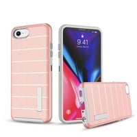 PC TPU Shock Proof Hybrid case with Stripes Design for iPhone SE (2020) 8 / 7