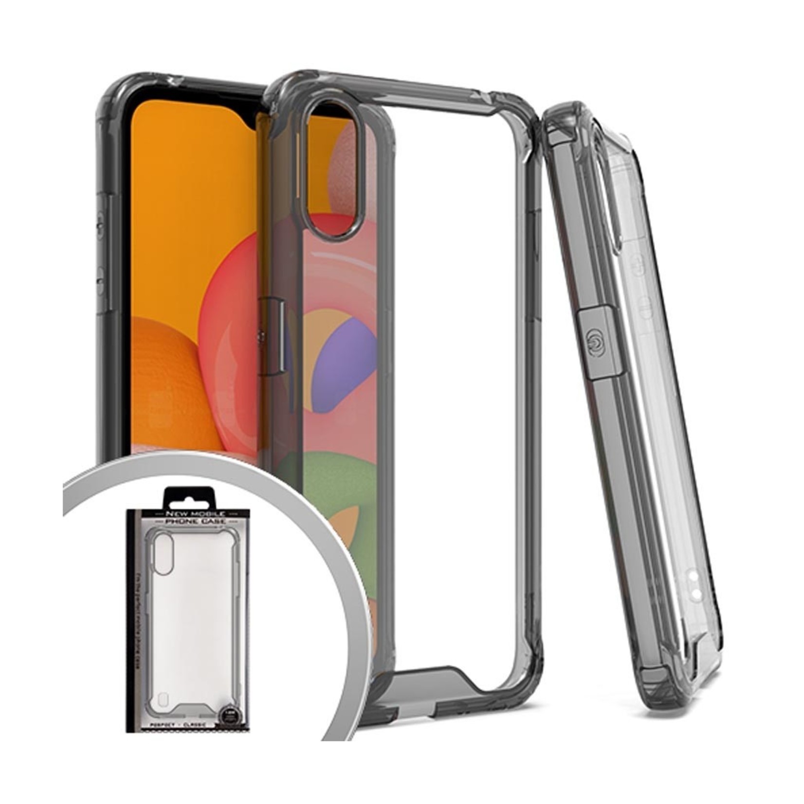 New Mobile Transparent TPU PC Hybrid Case for Galaxy A01