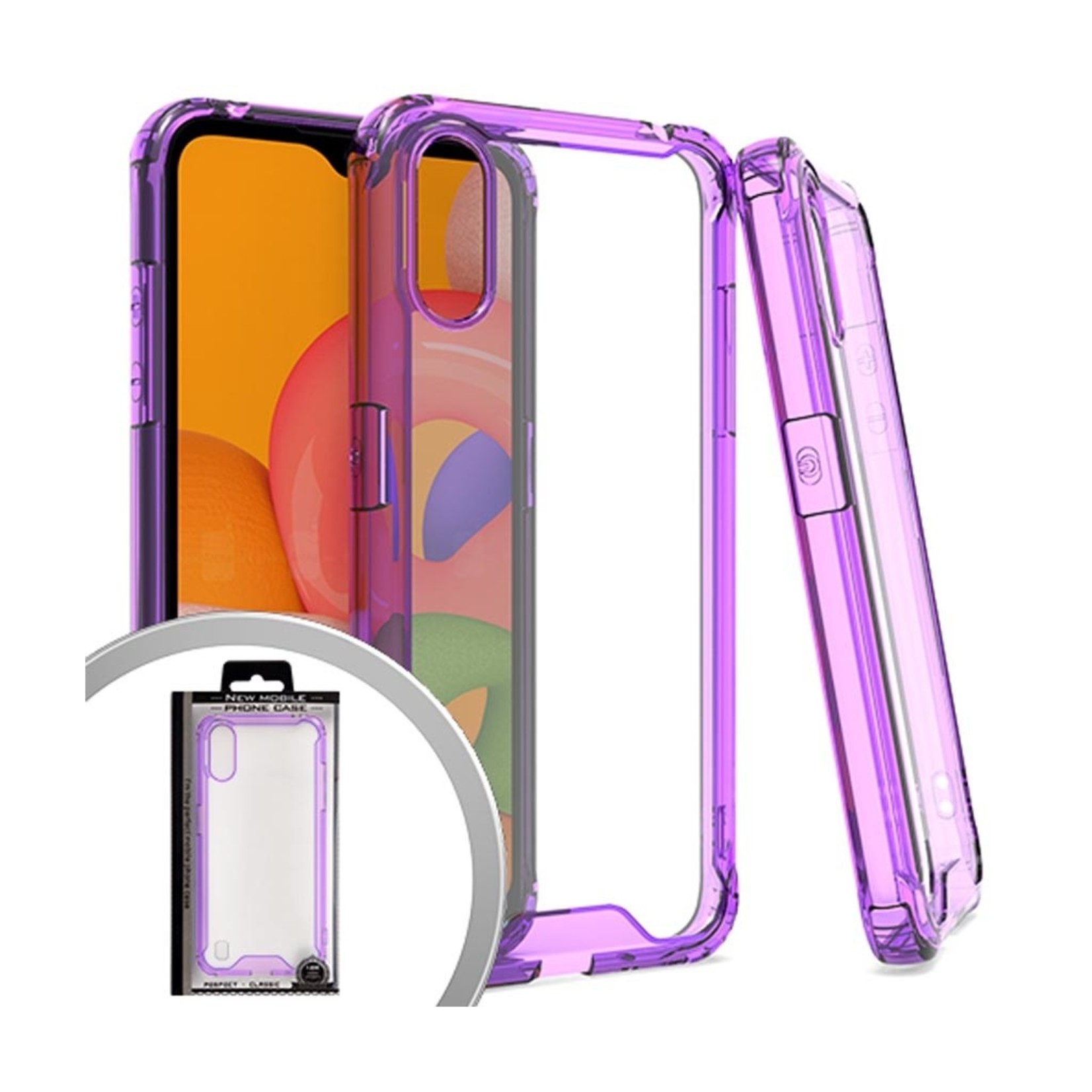 New Mobile Transparent TPU PC Hybrid Case for Galaxy A01