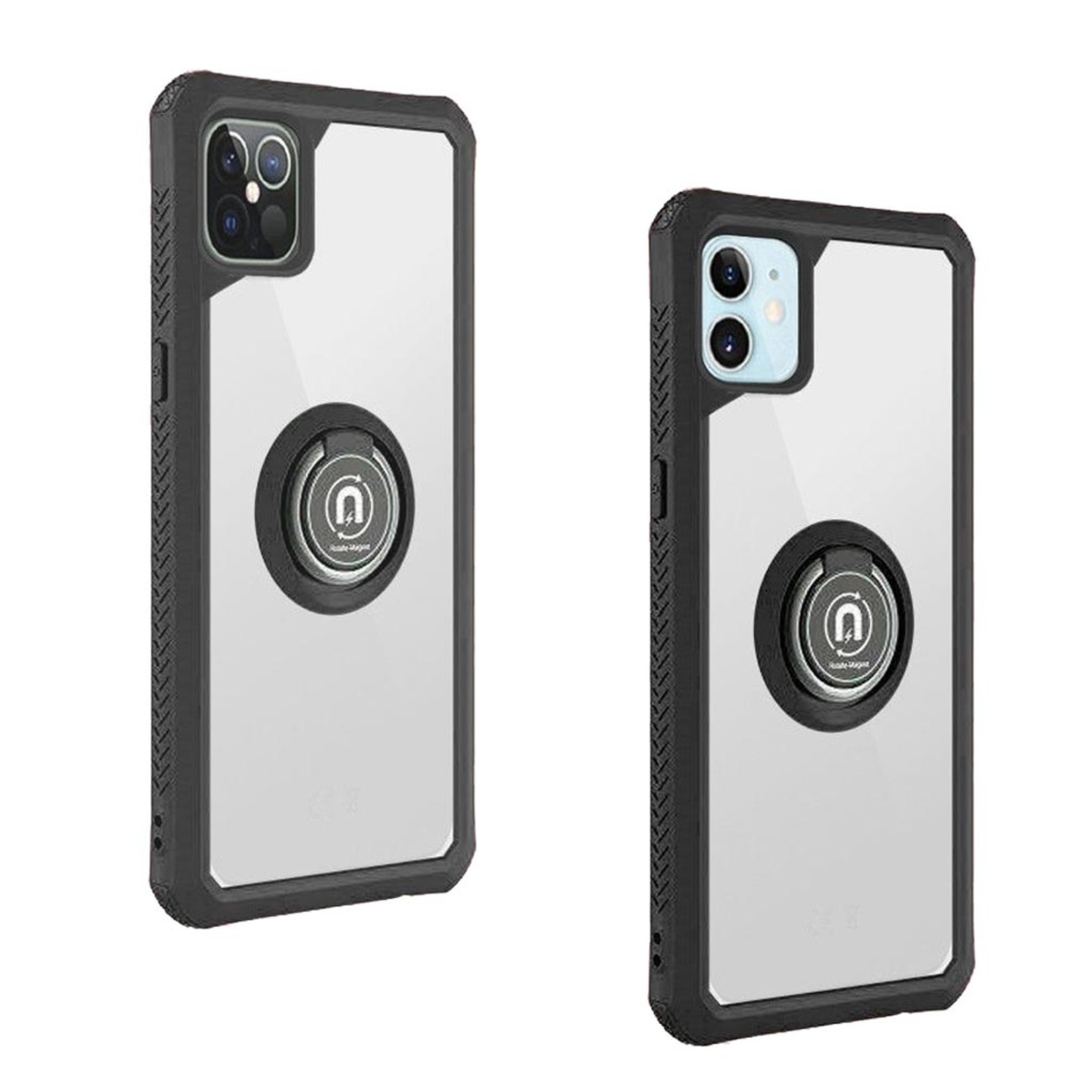 Heavy Duty Shockproof Bumper Case with Mag-Ring for iPhone 12 / 12 Pro