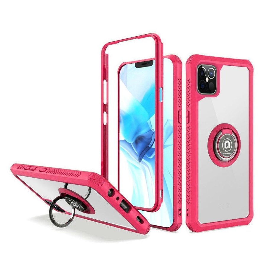 Heavy Duty Shockproof Bumper Case with Mag-Ring for iPhone 12 Pro Max