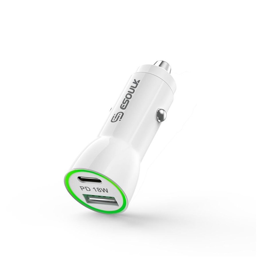 ESOULK | Dual Port USB C & USB Car Charger Adapter