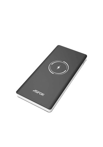 ASPOR | 8,000 mAh Wireless Charging Power Bank with Dual USB Ports and a USB-C Port (A336W) 