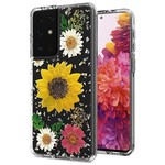 Transparent Sun Flower Print Design Case for Galaxy S21 Plus