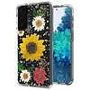 Transparent Sun Flower Print Design Case for Galaxy S21