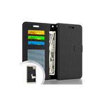 Hybrid PU Leather Flip Cover Case Wallet with Credit Card Slots for iPhone 13 Pro