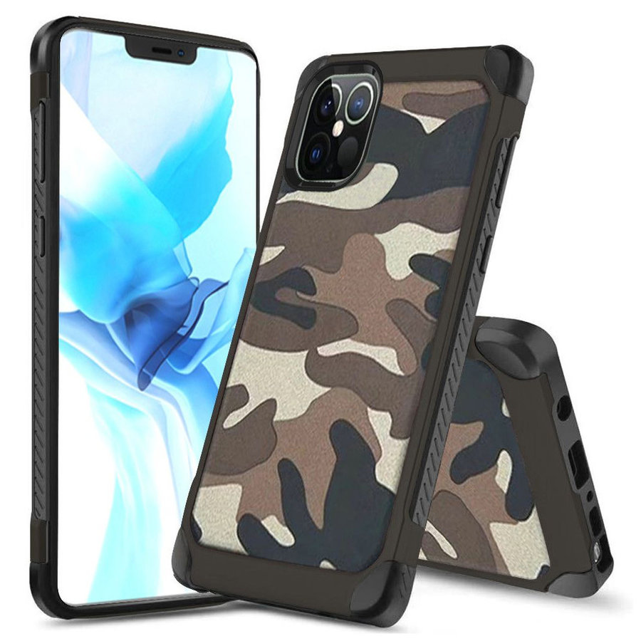 PC TPU Hard Bumper Case with Camouflage Design for iPhone 13 Pro