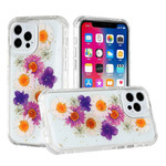Transparent Glitter Epoxy Shimmer Floral Design Case for iPhone 13 Pro