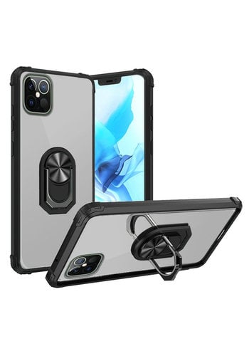 Hybrid Shockproof Clear Transparent Case with 360 Magnetic Ring Stand for Samsung A71 5G* 