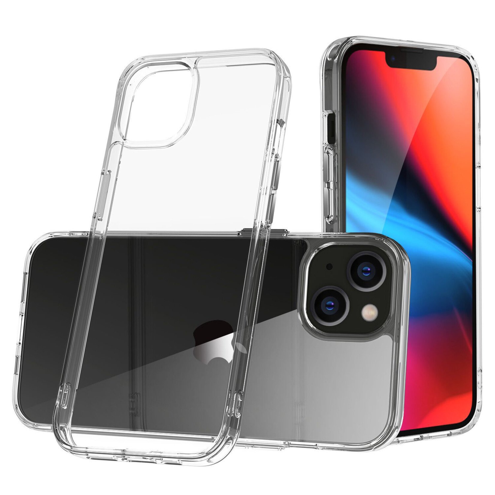 Pure Transparent Thick Hybrid Camera Case Cover for iPhone 13 Pro