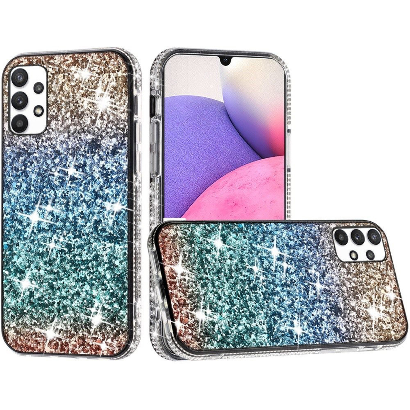 Decorative All Around Diamond  Glitter Case for Samsung A33 5G