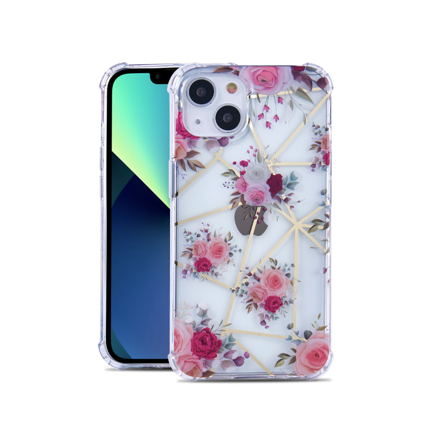 KASEAULT | Floral Fashion Shockproof TPU Cover Case for iPhone 13 Pro Max Retail Packaging Bouquet