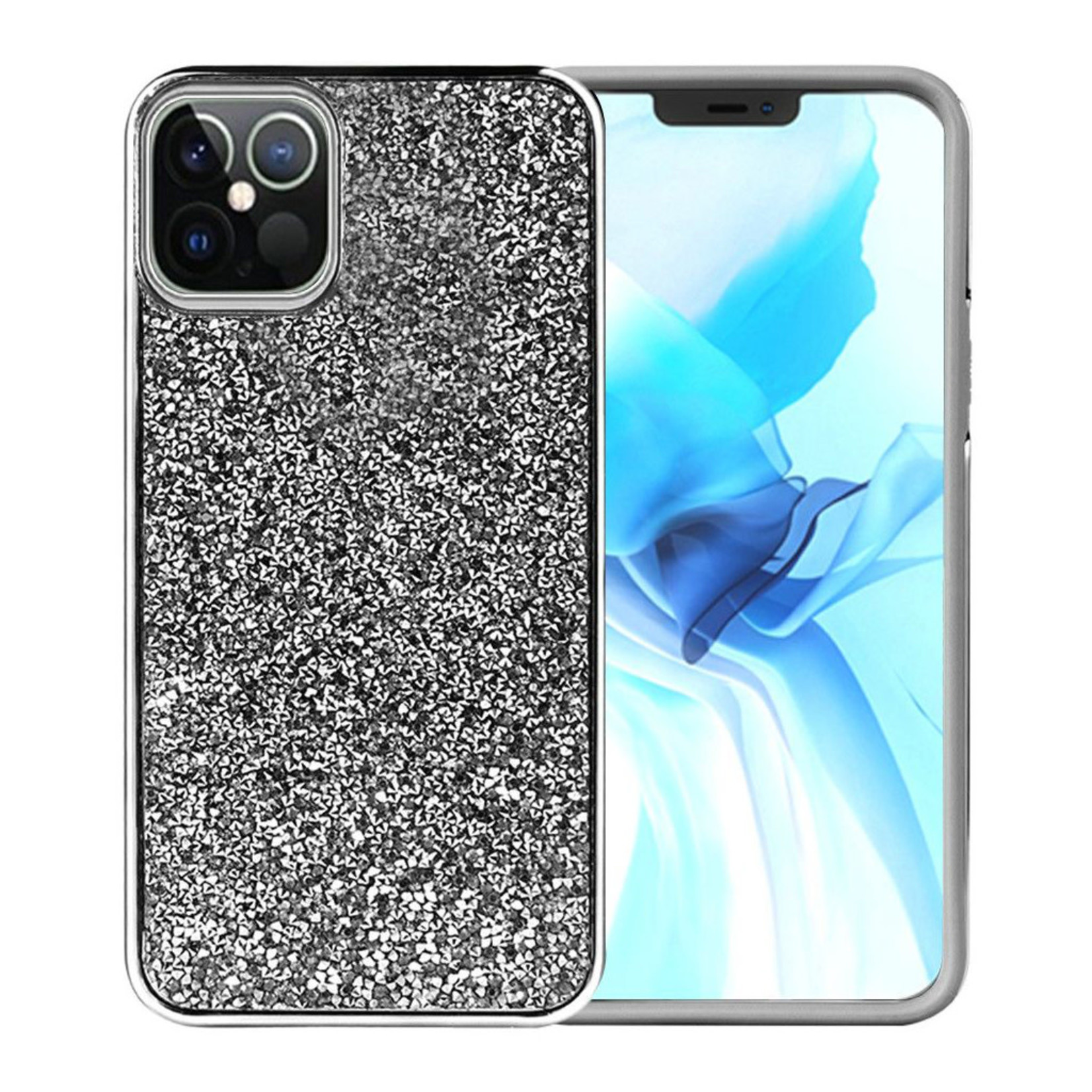 Hybrid PC TPU Deluxe Glitter Diamond Electroplated Case for IPhone 13