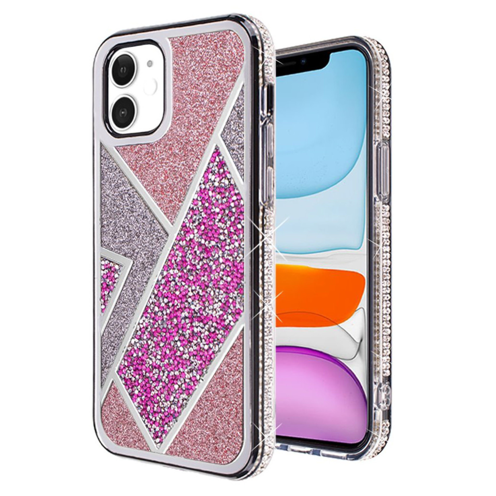 Decorative All Around Diamond  Glitter Case for iPhone 13