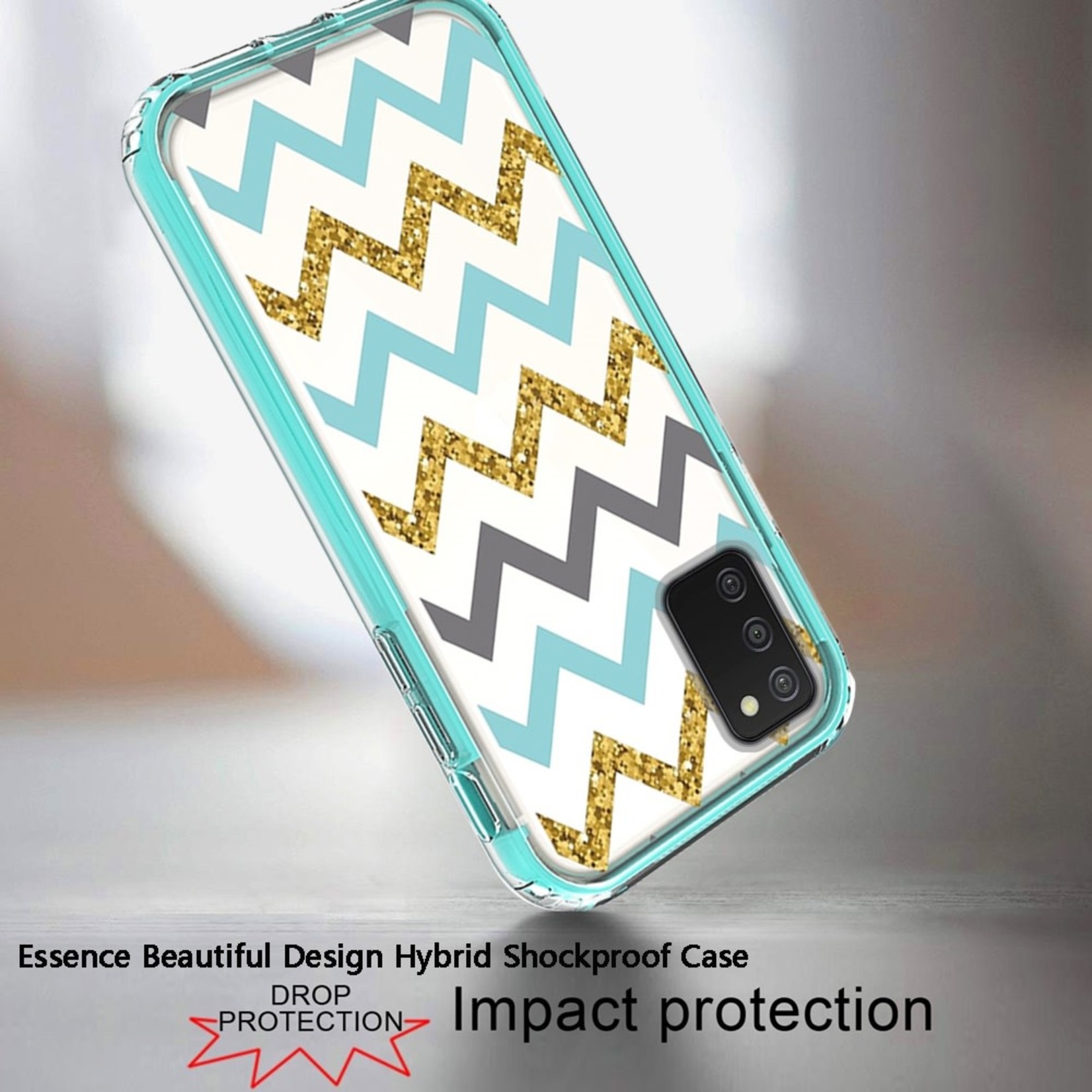 Samsung Essence Beautiful Design Hybrid Shockproof Case Cover - C, For Samsung Galaxy A03s 2022