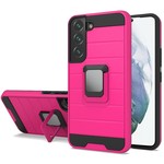 Samsung Prime Magnetic Ring Stand Hybrid Case Cover - Hot Pink For Samsung Galaxy S22