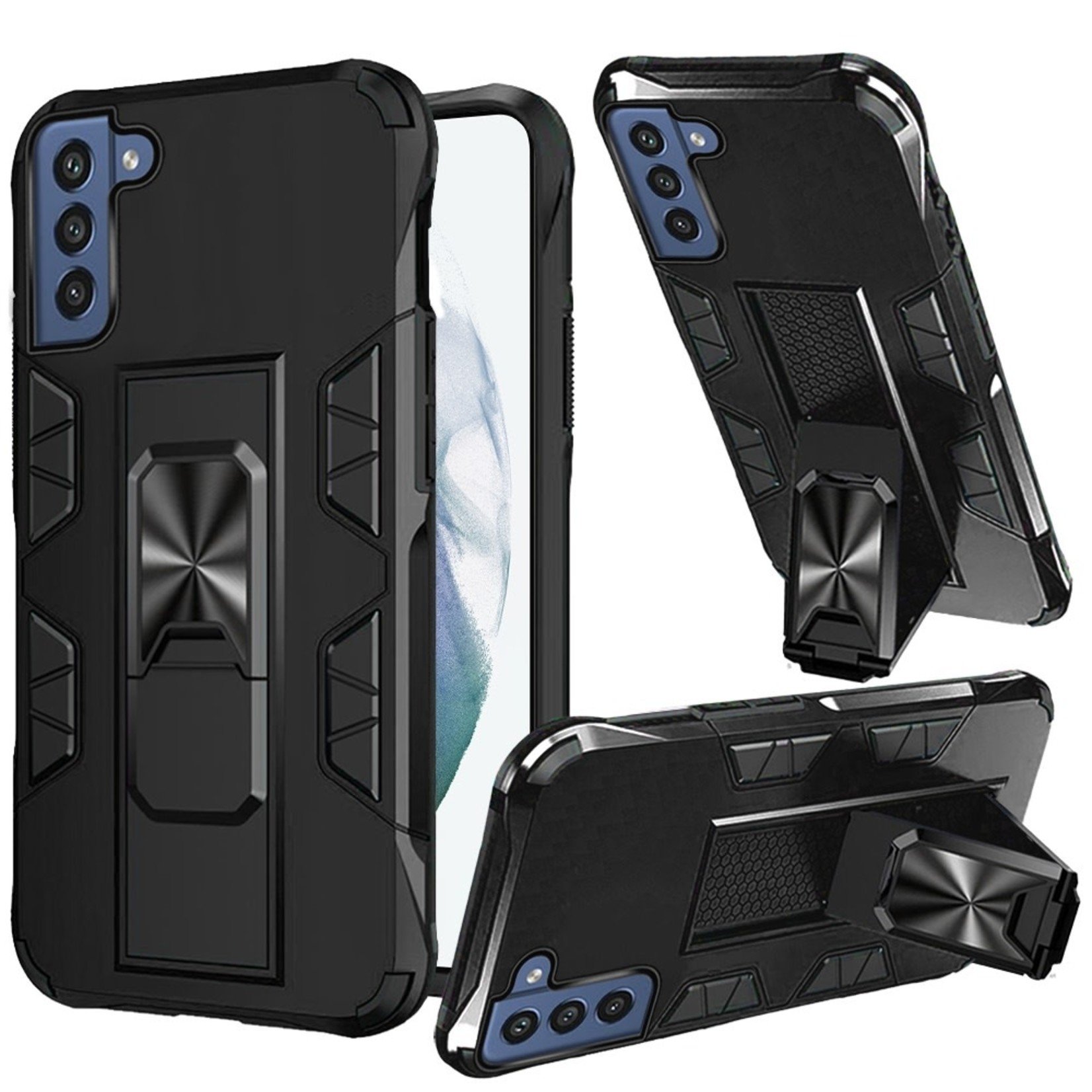 Samsung Optimum Magnetic RingStand Case Cover - Black For Samsung Galaxy S22